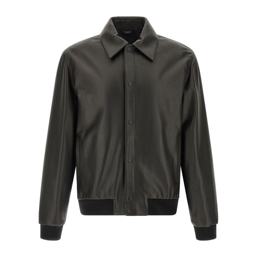 Fendi Black Lamb Leather Leather Men's Jacket
